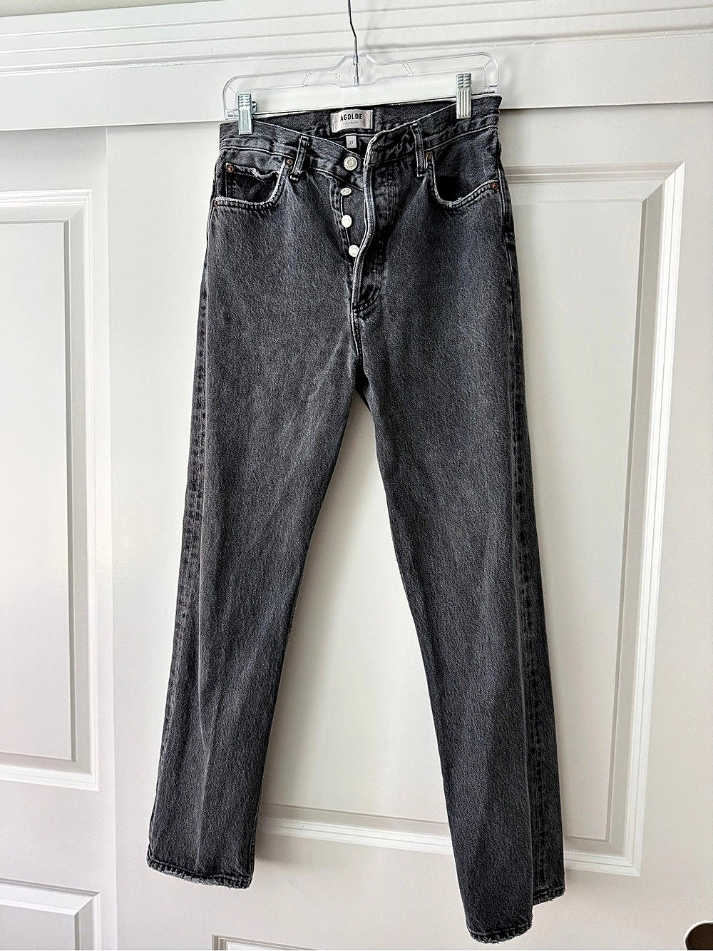 AGOLDE 90's Pinch Waist Straight Leg Jeans in Gray/Black Waist 27 Like New